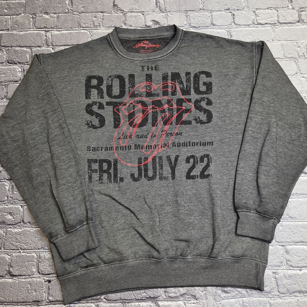 The Rolling Stones Sacramento Classic Concert Tour Sweatshirt July 22 Large